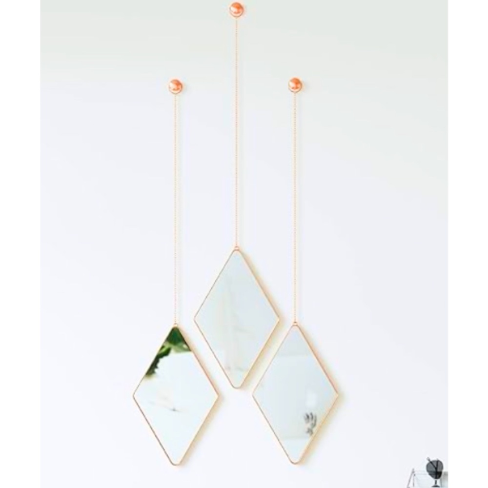 Umbra Dima Mirrors, Trio of Decorative Mirrors for Wall Decor, Apartment Décor